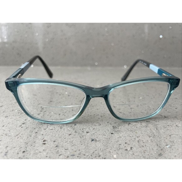 JONES NEW YORK J236 TEAL Eyeglasses Frames ONLY rectangle full rim 48-15-135 - Picture 1 of 15